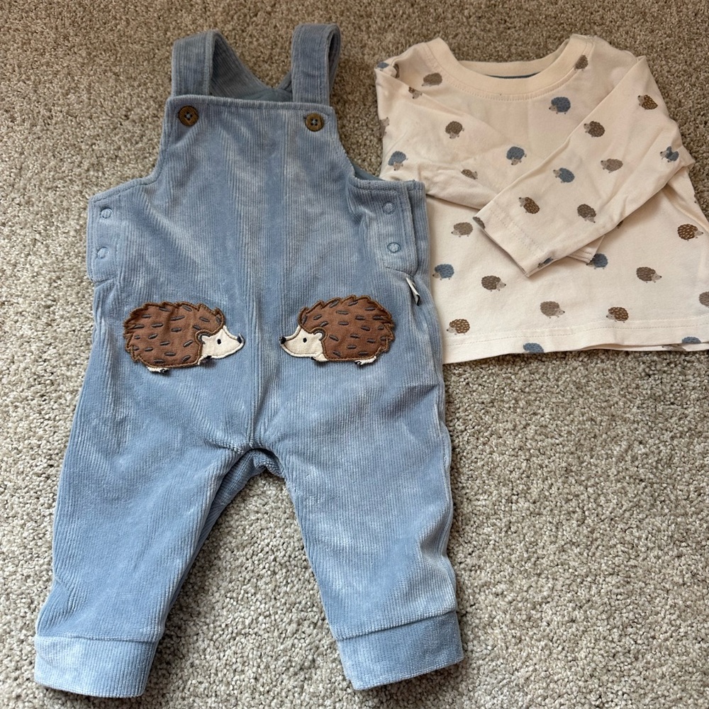 Jojo Maman Bebe Hedgehog Overall set